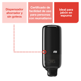 Tork Despachador Jabón Espuma Manual Negro 12 Pzs
