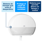 Tork Despachador Higiénico en Bobina Mini Blanco 1 Pz